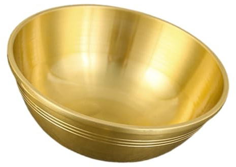 DIYEAH Bol Offrande Cuivre Pour Salle Bouddhiste Bol Sacré De Culte Métal Bouddhiste Pour Table Résistant à Usure