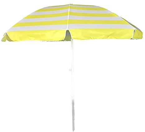 DX26TS Parasol Garden Striped Patio with 3-Layer Windproof Ribs, Beach Outdoor Table Umbrella for Garden/Backyard/Pool