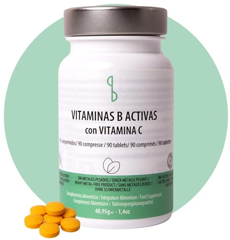Norte Organics - Complejo de Vitaminas B Activas + Vitamina C | Vitaminas Para Energia y Cansancio | Multivitaminas B1, B2, B3, B5, B9, B12, B7 + Vitamin C | Complejo Vitamínico B y C Para la Memoria