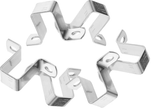 Lurrose Abrazaderas de Tubo Cuadradas de Acero Inoxidable 304, Soporte en U para Fijación de Tuberías 20x40 Mm, Paquete de 6 Piezas, Clips Resistentes para Carpintería y Montaje Interior