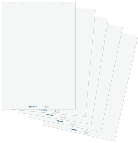 Franken F2120 flipchart papper, 5 block x 20 ark Blanko Vit