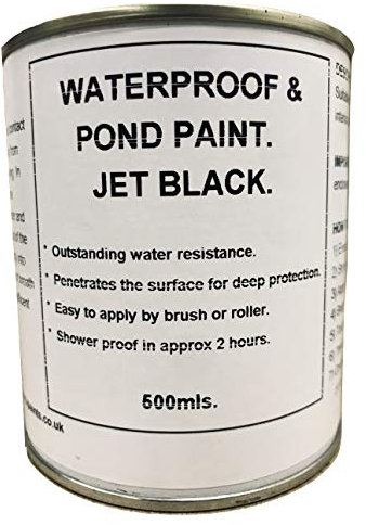 1 x 500ml Black Roof Gutter & Pond Water Proof Paint