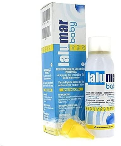 Ialumar Baby 100 ml NEBULIZADOR DE SOLUCIÓN ISOTÓNICA de agua de mar y sal sódica de ácido hialurónico Para la higiene diaria de la nariz de recién nacidos y niños