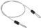 PATIKIL Sicurezza Acciaio Cavo 2.5mm x 0.5m/1.64ft Rivestito Bagaglio Blocco Filo Corda con Doppio Cerchio Trasparente