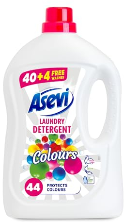 Asevi Laundry Detergent, Washing Liquid Detergent, Laundry Cleanser, 2280ML, 40 Washes, Colours
