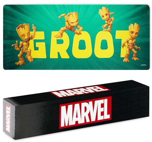 Marvel Avengers Schreibtischunterlage XXL - Gaming Schreibtisch Zubehör 800x360mm als Handgelenkauflage - Anti-Rutsch, Bürobedarf Unterlage Desk Matte (Grün Groot)