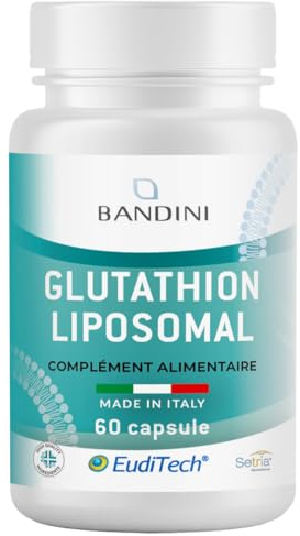 Bandini® Liposomales Glutathion 250 mg pro Kapsel | L-Glutathion Setria® Tripeptid: Glutaminsäure, Cystein, Glycin | Antioxidans, Immunsystem, Leber | 60 Kapseln | 1 Kapsel/Tag für 2 Monate Versorgung