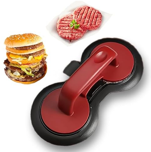 Prensa para Hamburguesas - Doble Agujero Material Abs Moldeado De Una Pieza Se Puede Usar para Hamburguesas Vegetales Hamburguesas De Carne Barbacoa Utensilios De Cocina