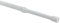 Extra Long Spring Loaded Tension Rod - 154-250cm - White - Metal - 13mm Diameter - For Voiles & Net Curtains