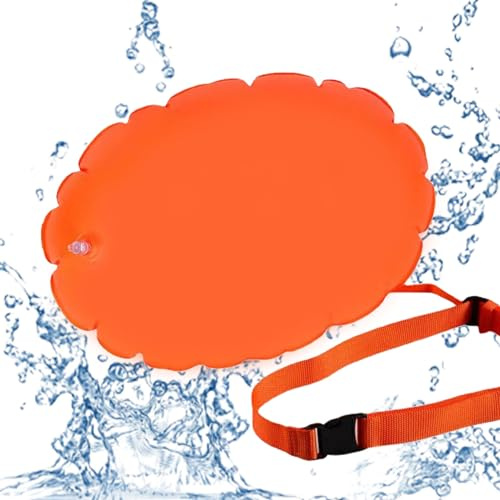 Bouée de Natation, Swim Buoy, Bouée de Sécurité, Bouée de Nage, pour Activités en Plein Air et Sports Nautiques, Convient aux Amateurs de Natation, de Plongée en Apnée et de Triathlon, 50 x 40cm