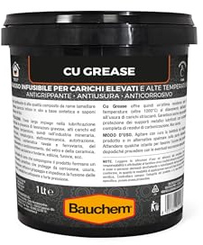 Bauchem Cu Grease Grasso al Rame Resistente al Calore >1000°C, Infusibile, Anti Grippante 1 Lt