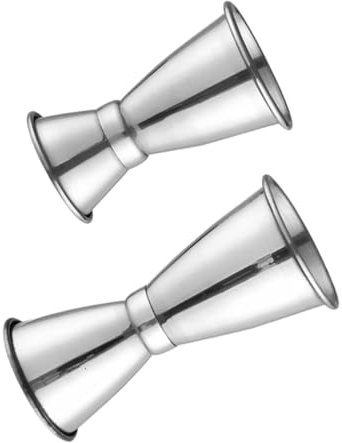 Ciieeo 2sets Cup Accessories Double Jigger Shot Glasses Ounce Jigger for Wine Measuring 2pcs*2