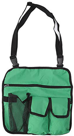 Borsa sospesa da sedia da campeggio, busta di bracciolo sedia da campeggio, borsa per la sedia da spiaggia per appesa a sedie a rotelle, camminatori o letti per bambini (Green)