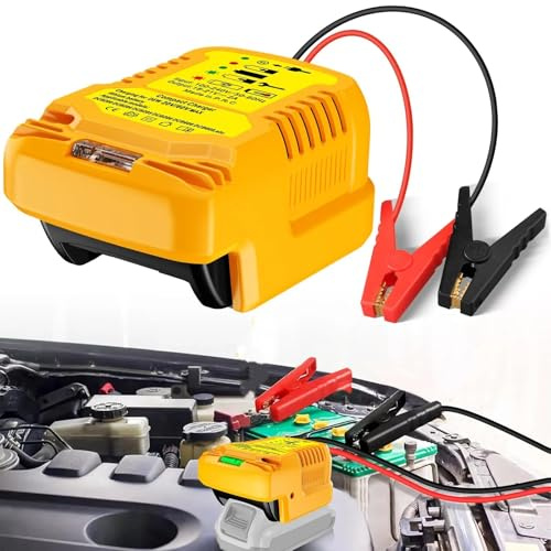Adattatore di avviamento per auto, compatibile con batterie DeWalt 20 V MAX con cavo di avviamento da 11 AWG per l'uso con camion, SUV, auto full-size, auto di medie dimensioni e piccoli veicoli