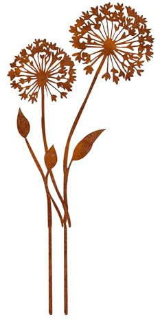 ALEMIN Decorazione da giardino in metallo, effetto ruggine, decorazione da giardino