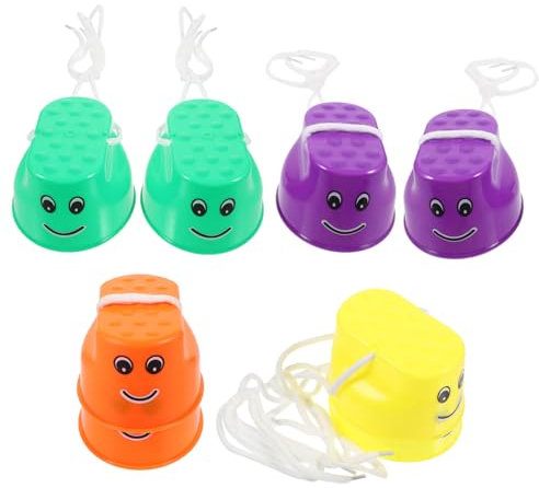 Yardwe 4paare Pack Balancier-stelzen Für Junge Mädchen Laufbecher Aus Eimern Beschwerte Plattform-stelzen Balance-Eimer Für Stelzen-Spielzeug rutschfeste Junge Mädchen-stelzen