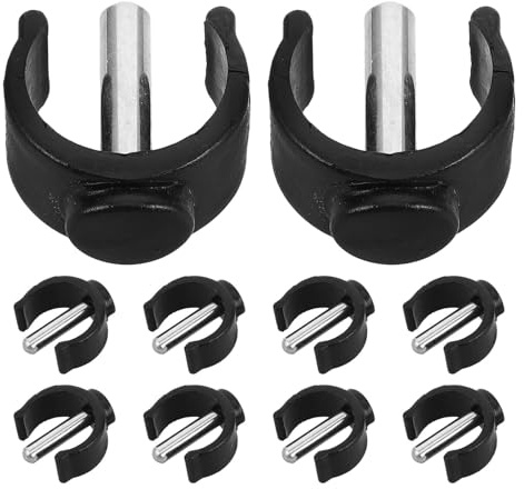 HONITANO 10pcs Clips de Verrouillage de C pour Canne et Béquille, Matériaux Abs et Acier, Finition Confort et Connexion Sécurisée pour Activités Quotidiennes