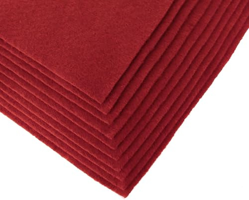 maDDma Bastelfilz Bögen 10er-Pack Flex Filz DIN A4, Stärke 1,5-2mm, Filzplatte, 50 Farben