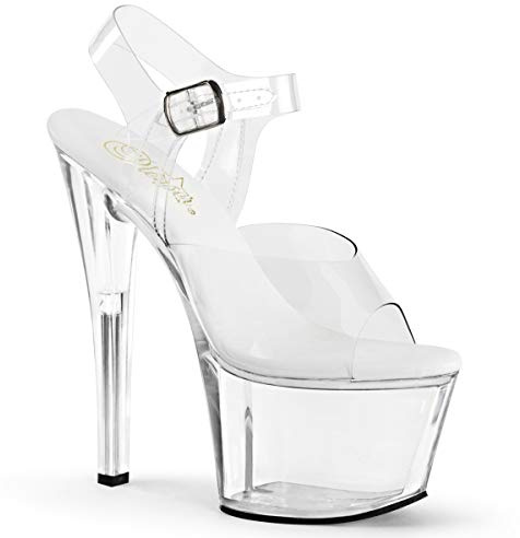 Pleaser Sandali aperti da donna 308vl, Trasparente Clr Clr, 39 EU
