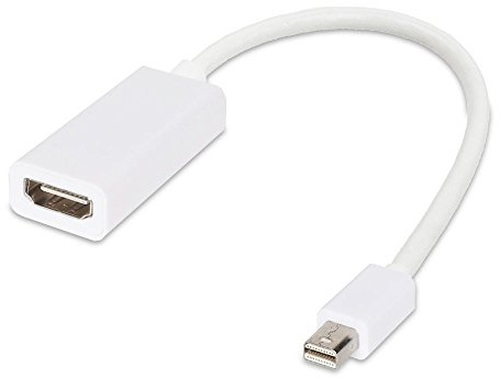 Mini DisplayPort DP till HDMI-adapter från Keple | Hane till hona Thunderbolt-ljud video HDTV ledkabel omvandlare kompatibel med, Microsoft Surface Pro, Lenovo ThinkPad X1, Dell