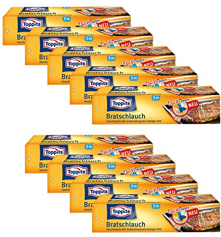 Toppits Bratenschlauch (31cm x 3m), 9er Pack (9 x 3 Meter)