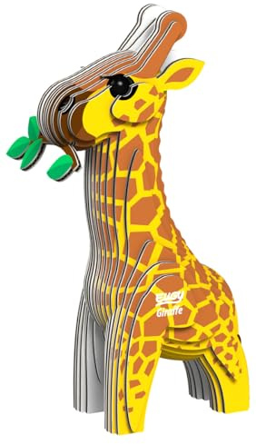 EUGY 650009 Giraffe, 3D Tier-Puzzle für Kinder und Erwachsene zum Zusammenbauen, DIY Tierfigur, Bastelset ab 6 Jahren