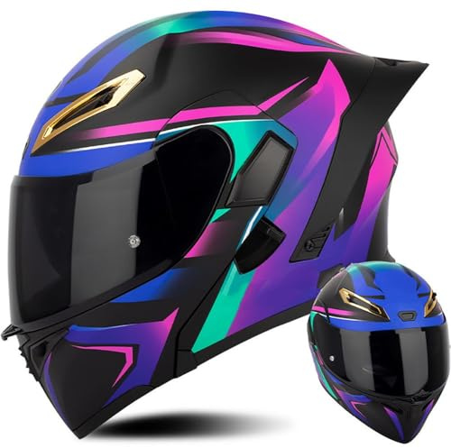 Casco de Moto Modular con Bluetooth Slot Integrado, ECE Homologado Casco Integrales Moto Jet Scooter para Mujer Hombre Adultos,con Doble Visera Casco Moto Flip Up