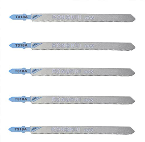 5PCS Jigsaw Blade Set T Shank Socket for Cutting Metal, Wood, PVC, and Plastic