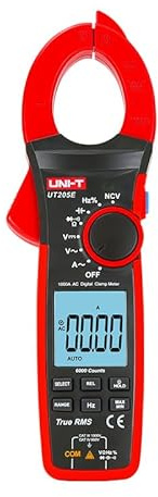 UNI-T UT205E UT206B UT207B UT208B Analog Digital Clamp Meter Current clamps AC DC 1000A 1000V Ammeter Pliers Professional NCV LPF Tester 6000 Counts(UT205E)