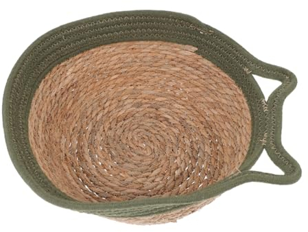 minkissy 1stück Katzenbett Naturmaterialien Sommer Katzennest Für Kleine Katzen Gemütlicher Schlafplatz Im Militärgrünen Design Handgefertigtes Katzenzubehör Für Zuhause