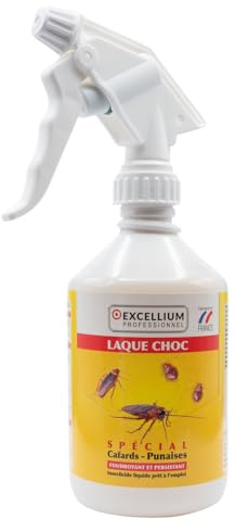Excellium | Laque Choc Insecticide Spécial Cafards et Punaises | Spray Prêt à l'Emploi | Protection Longue Durée | 500 ml
