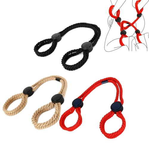 Bondageseil SM Sex Bondage Seile 3 Stück Bondage Seil Set BDSM Handschellen Sexspielzeug Selfbondage Bondageset Fessel Set für Anfänger Fetisch Paare Männer Frauen