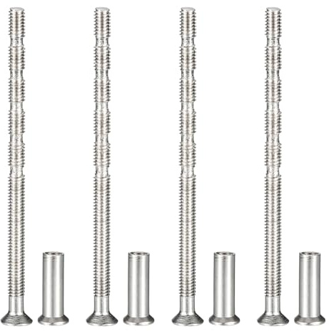 PATIKIL Vis Poignée Meuble M4x70, Vis Rupture Tête Fraisée Phillips 4 Pcs | pour Poignée Tiroir Tête Fraisée Phillips avec Manchon pour Porte Levier