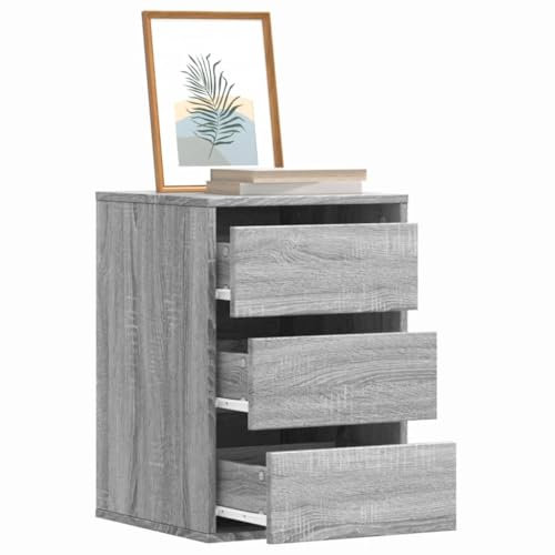 LLEZKBR Commode d'angle en bois Sonoma gris 40 x 41 x 58 cm