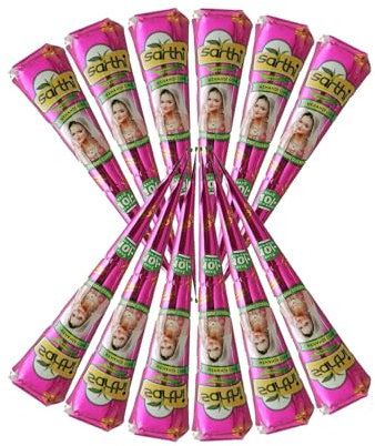 Sarthi 100% Natürliche Henna 3x Paste Cones (Rot-Braun) 125 g - Keine Mischung, Kein PPD - Hautfreundlich & Sicher - Perfekt für Körperkunst & Traditionelle Designs