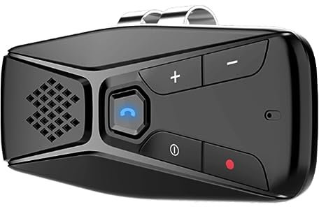 PPcdfre Kit vivavoce Bluetooth per auto, ricevitore Bluetooth 5.0 in plastica nera con microfono, spegnimento e connessione automatici