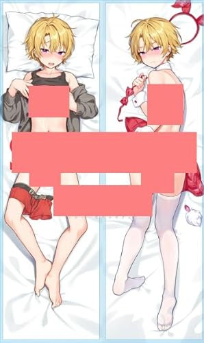 JACCOS Anime Pillowcase Male Role Kissenhülle,Body Kissenbezug Anime Kissenbezug Seitenschläferkissen Bezug,Doppelseitige Umarmungskissen Bezug,Shortplush-50x150CM