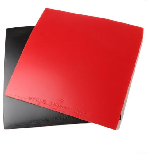Gdfnmogo Esponja dura de goma profesional de tenis de mesa, palo de tenis de mesa, accesorios de tenis de mesa, accesorios de tenis de mesa, esponja dura de goma (negro + rojo)