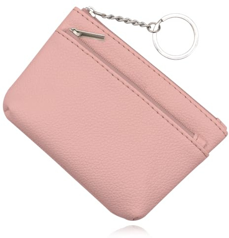 Lychee Pattern Coin Purse,SmallCoinPurse,CreditCardPurse,BusinessCard,PortableCoinPurse,Women'sCoinPurses, Zipper,Keyring,HeadsetLipstickOrganizerPurse(Pink)