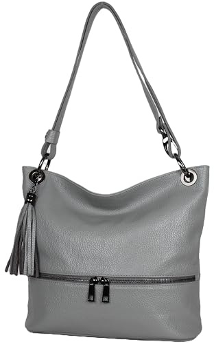 AmbraModa GLX37 - Sac à main italien pour femme - Sac à bandoulière en cuir pour femme