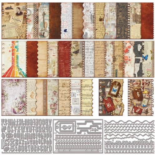 GLOBLELAND Seitenränder Stanzformen Für Bastelarbeiten Scrapbooking Metallbuchstaben Zahlen Spitzenstanzformen Etiketten Lesezeichen Stanzungen Für Kartenherstellung Prägung Fotoalbum Basteldekor