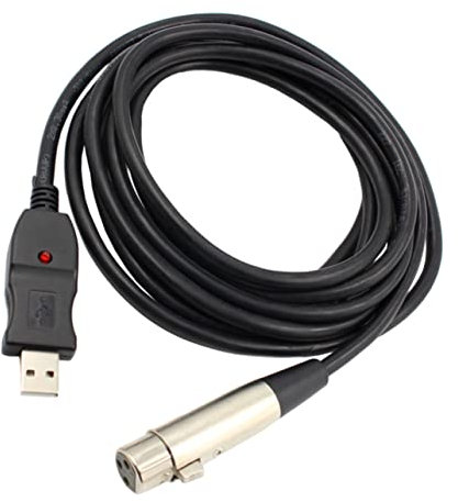 AKOOSY 3m Usb-mikrofonkabel Mit Usb-stecker Xlr-buchse Konverterkabel Für Audiokabelanschluss Professionelles Audiozubehör Für Gesangsaufnahmen