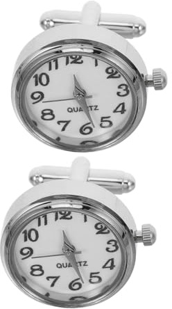 CALLARON Mechanische Manschettenknöpfe Uhr Design Edelstahl Kreativ 2 Stück Herren Hemdmanschettenknöpfe Für Formelle Anlässe