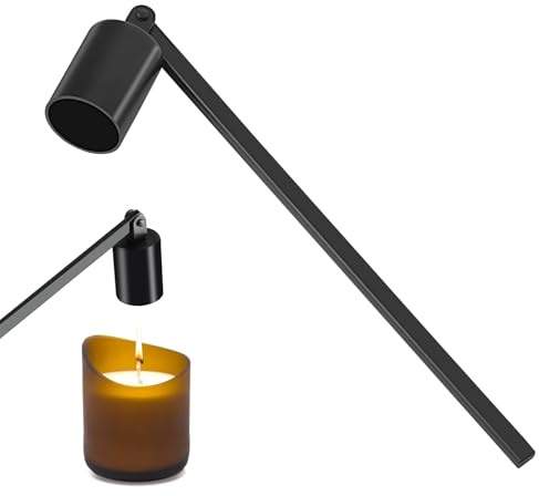 Bell Style Snuffer - Strumento di estinzione della Fiamma, Cono da Studio a Lungo Raggio | Dispositivo Sicuro di per Candela Senza Fumo, Elegante in Acciaio Lucido con Manico in acque
