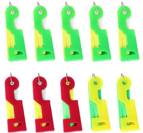 Aihoom 10pcs Enfile-Aiguille Coloré – Outil de Couture Automatique, Enfileur Aiguille pour Machine à Coudre, Passe Fil pour Seniors & Débutants, Couture en Plastique Léger (Couleur Aléatoire)