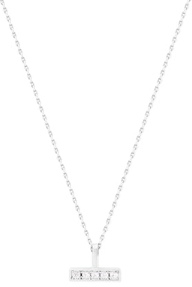 Tipperary Crystal Silver T-Bar Pendant Necklace for Women with Sparkling CZ Stones Elegant Minimalist Jewellery Gift