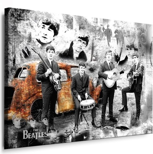 fotoleinwand24 Beatles – Lennon – Quadro 120 x 80 cm Quadro montato su telaio – Pop Art stampa artistica da parete – immagini per decorazione – Stampa artistica musicale Star