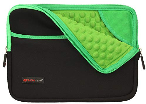 TECHGEAR Custodia Cover - Copertina protettiva manicotto in neoprene Sottile con interno antiurto bolle per il nuovo iPad Air 2019, Apple iPad 9.7, iPad Pro 11, iPad Pro 10.5, Air 2, iPad 4 - Verde