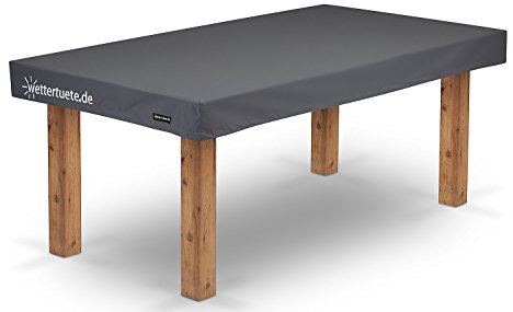 wettertuete.de Tischplattenabdeckung 180x100x15 cm (BxLxH) wasserdicht, atmungsaktiv, verschweißte Nähte, UV-Schutz, Schutzhülle