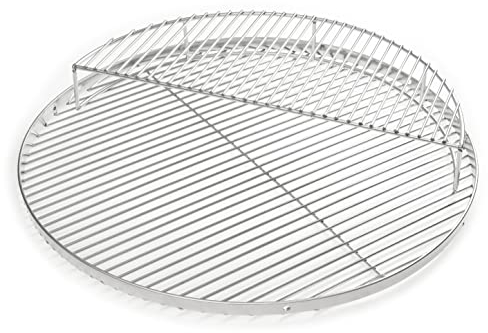 HeRo24 Griglia scaldavivande rotonda in acciaio inox adatta per barbecue a sfera Ø 57 cm
